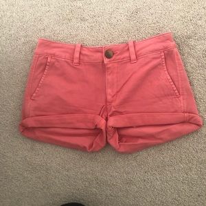 American Eagle khaki midi shorts